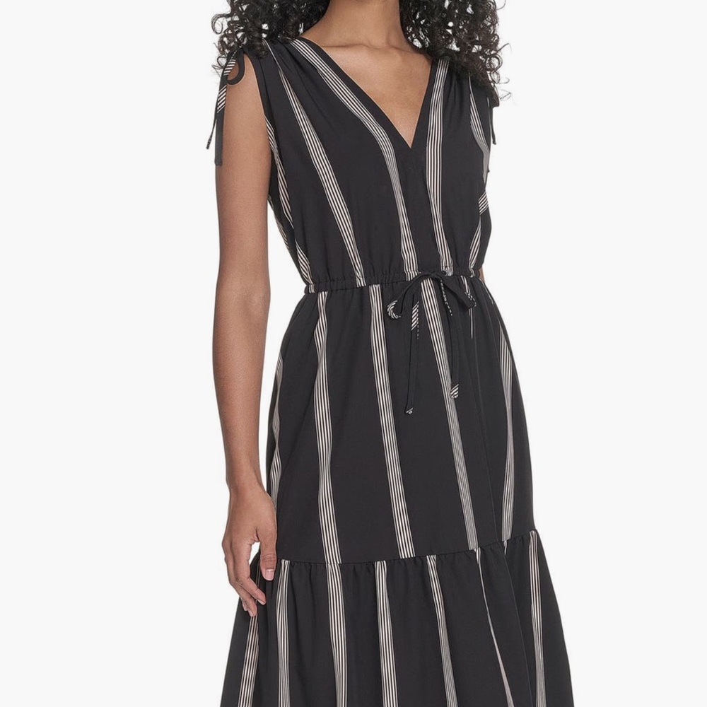Calvin Klein Striped Maxi Dress